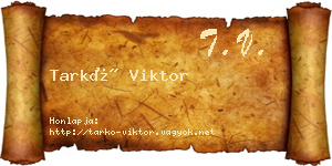Tarkó Viktor névjegykártya